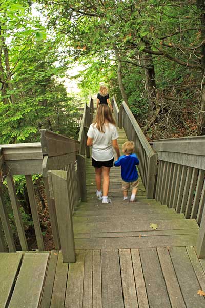 the stairs to the dune at green point dunes